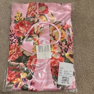 Floral Pink Satin Robe